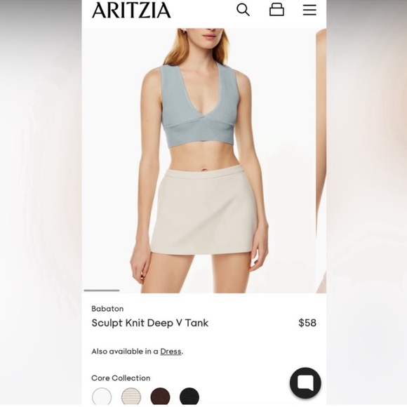 Babaton Carlotta Sculpt Knit Deep V Neck Tank Compressive XS Aqua EUC - Picture 9 of 15